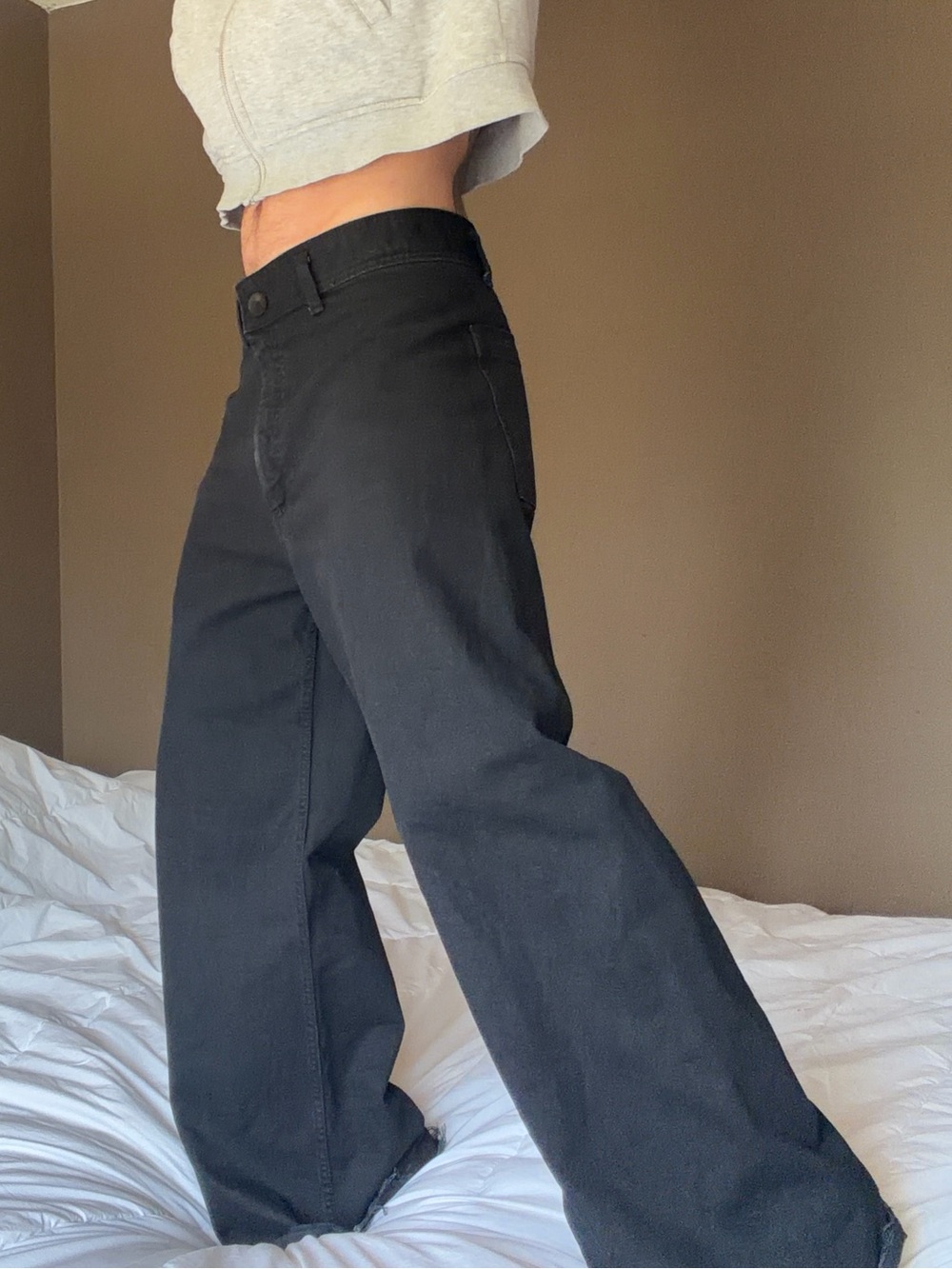Super Baggy, Wide Leg Black Jeans 32 x 32